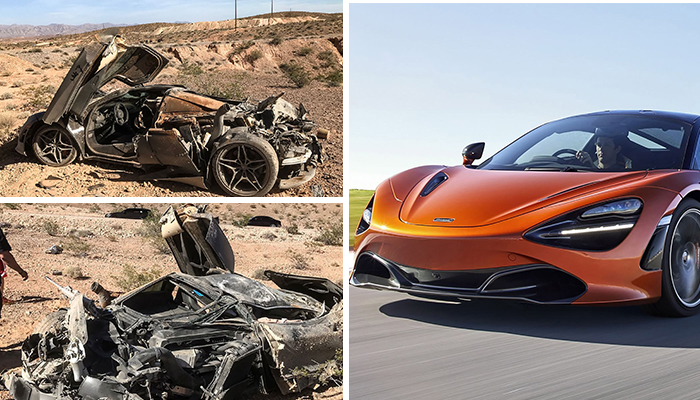 A car race accident turns McLaren 720S into a pile of scrap