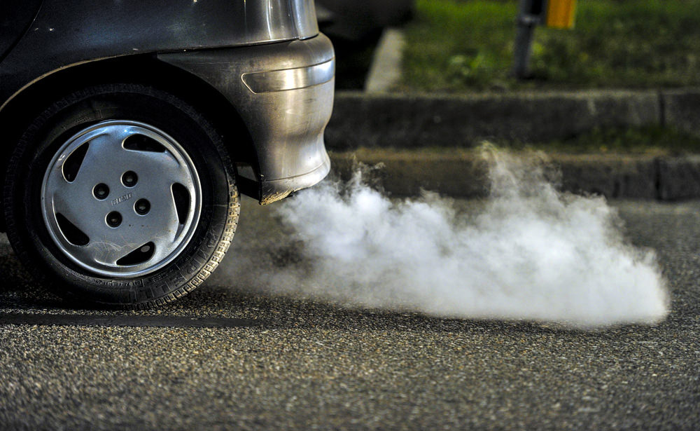 smoke from the car exhaust